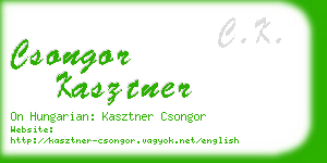 csongor kasztner business card